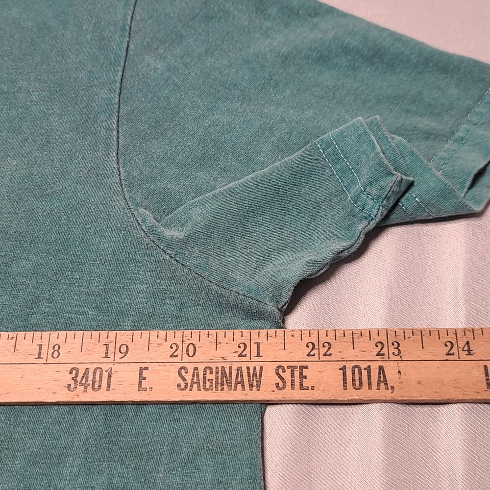 PrettyLittleThing Rocky Mountains Wildlife Tee Womens L Teal Graphic Retro Shirt - Picture 6 of 6
